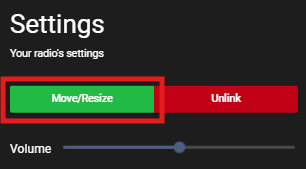 In-Game Radio - Move/Resize